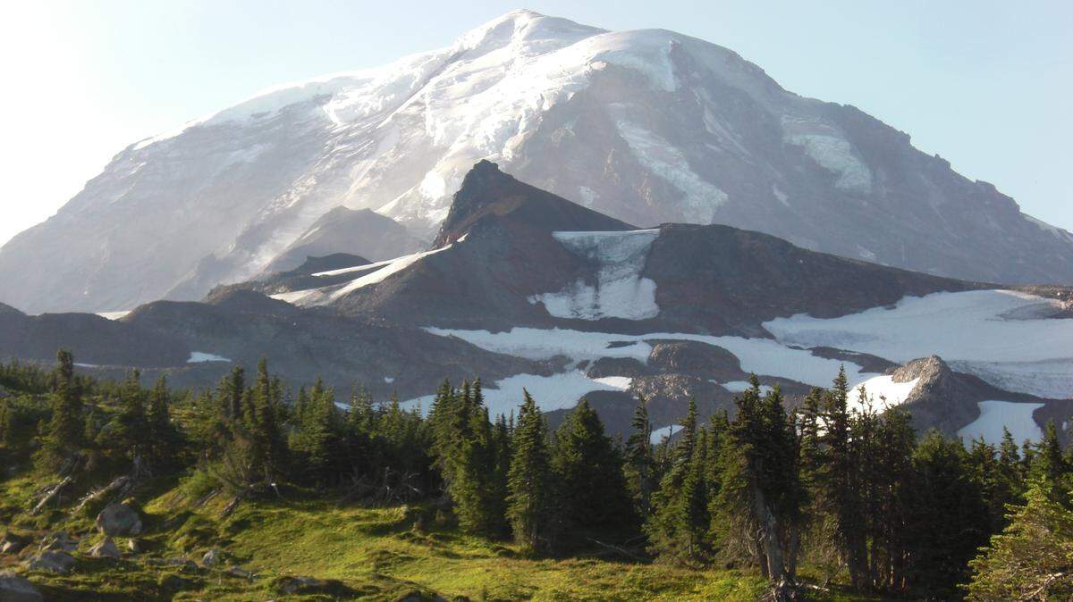 The view of Mount Rainier from Spray Park. Philip Kezele of Kent went missing after backpacking in the area late last week, according to the National Park Service.