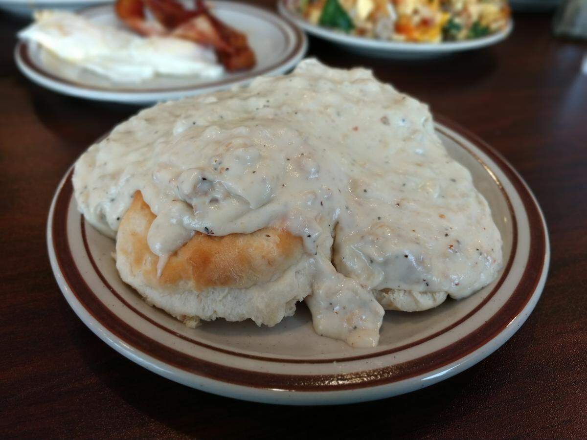 Biscuits and gravy from Tim’s Kitchen in South Hill.