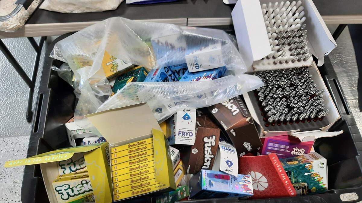 Some of the drugs and paraphernalia seized during a search of a home on South 11th Street in Tacoma earlier this month.