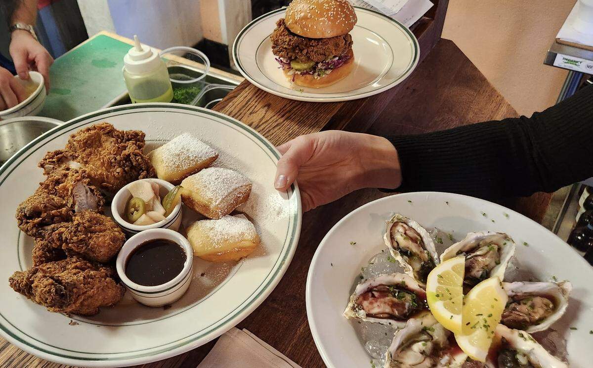 Chez Lafayette in downtown Tacoma launched Sunday brunch with a “classic NOLA” menu in 2026. Dishes include fried chicken and beignets, oysters, bloodies with crawdads, po’boys and seafood benedicts.