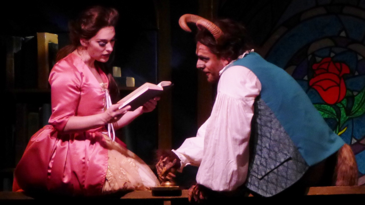 Cherisse Mrtinelli as Belle and Brandon Hell as the Beast in "Beauty and the Beast" in the Tacoma Musical Playhouse's production