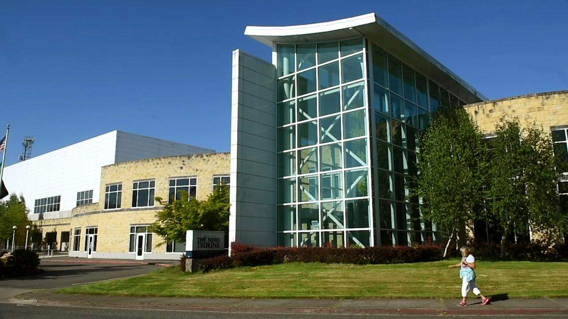The former News Tribune building at 1950 South State St. in Tacoma.