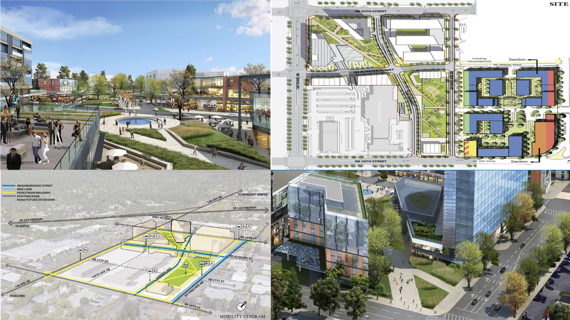 These drawings were part of Seritage’s presentation for its redevelopment of a former Sears site in Redmond.