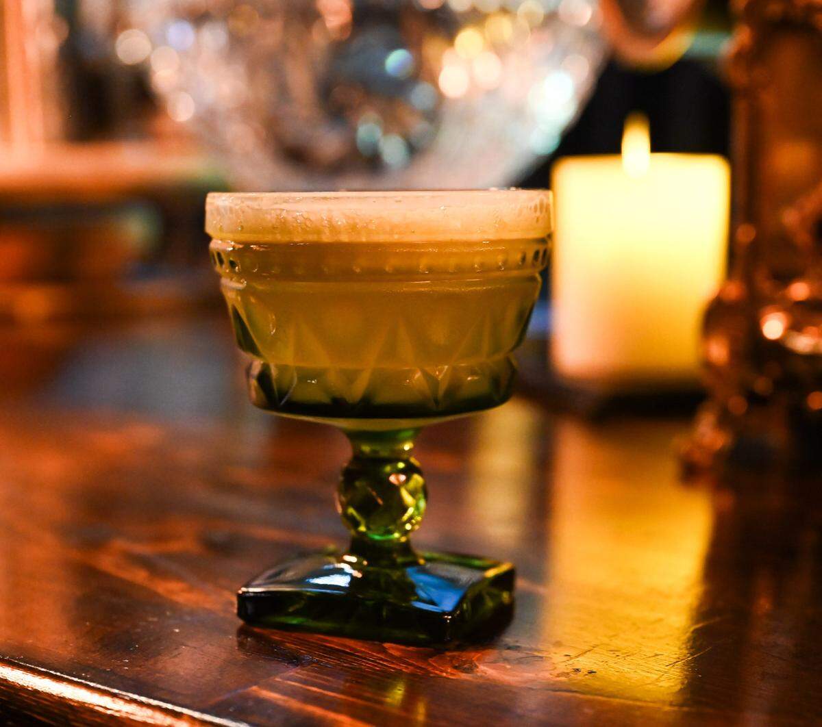 The house gimlet at Room 428 is one of many juniper-forward cocktails on deck, but the full bar serves whatever spirit you choose, as well as beer, wine and thoughtful nonalcoholic creations.