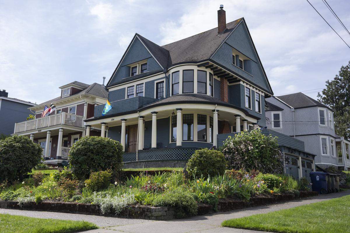 One of the five homes featured in Tacoma's historic homes tour this year stands along North J Street on Thursday, April 30, 2026, in the North End of Tacoma, Wash.