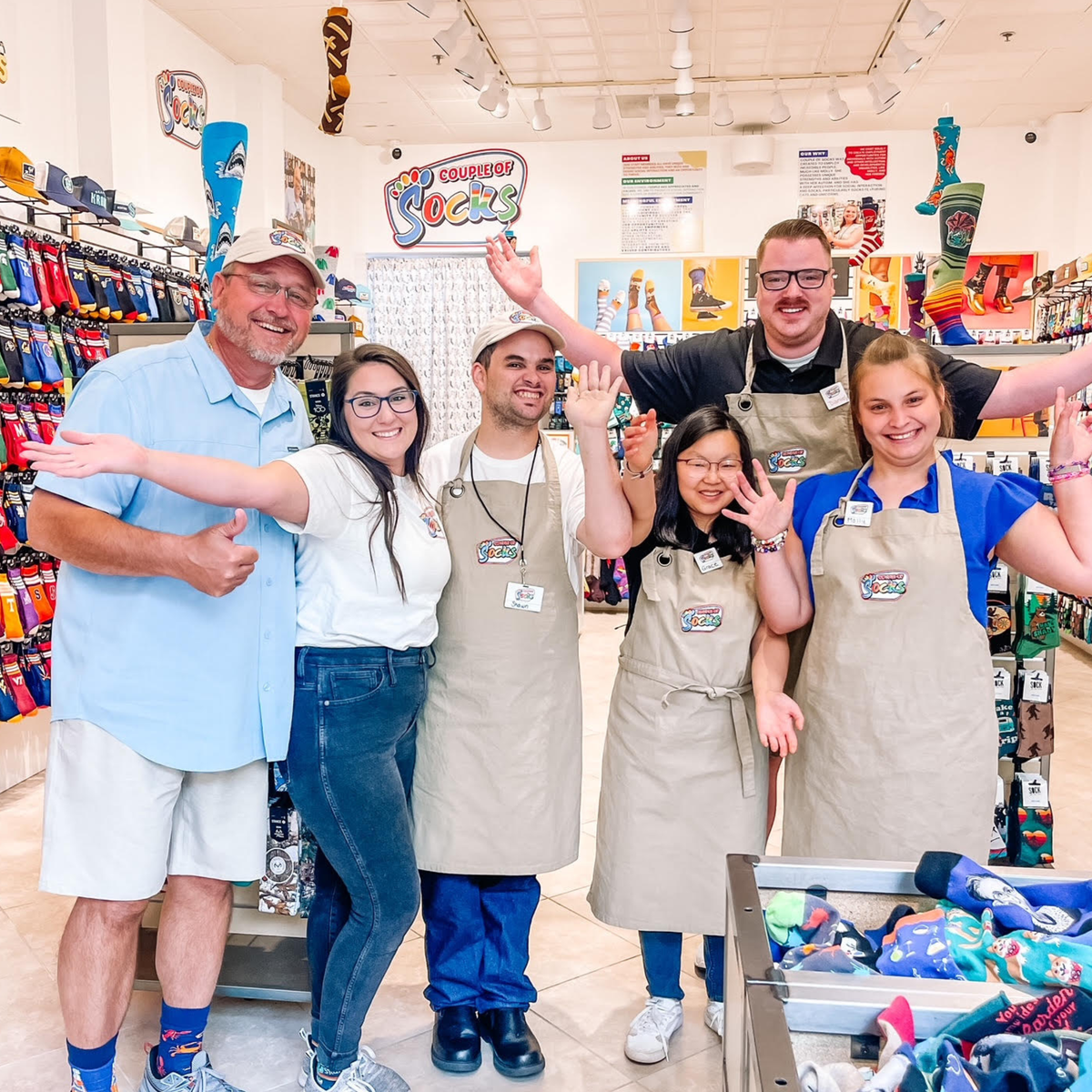 Jim Ciaciuch also owns a sock store called Couple of Socks, employing adults with intellectual and developmental disabilities, at their Tacoma Mall location in Tacoma, Wash.