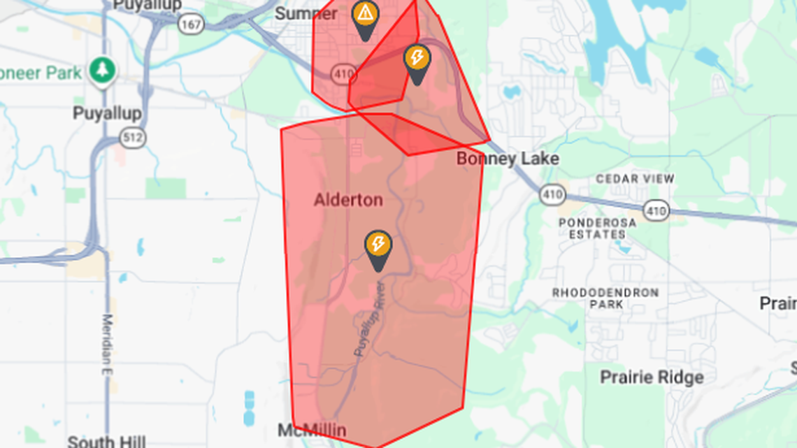 A power outage in East Pierce County is affecting thousands of customers on April 21, 2026.