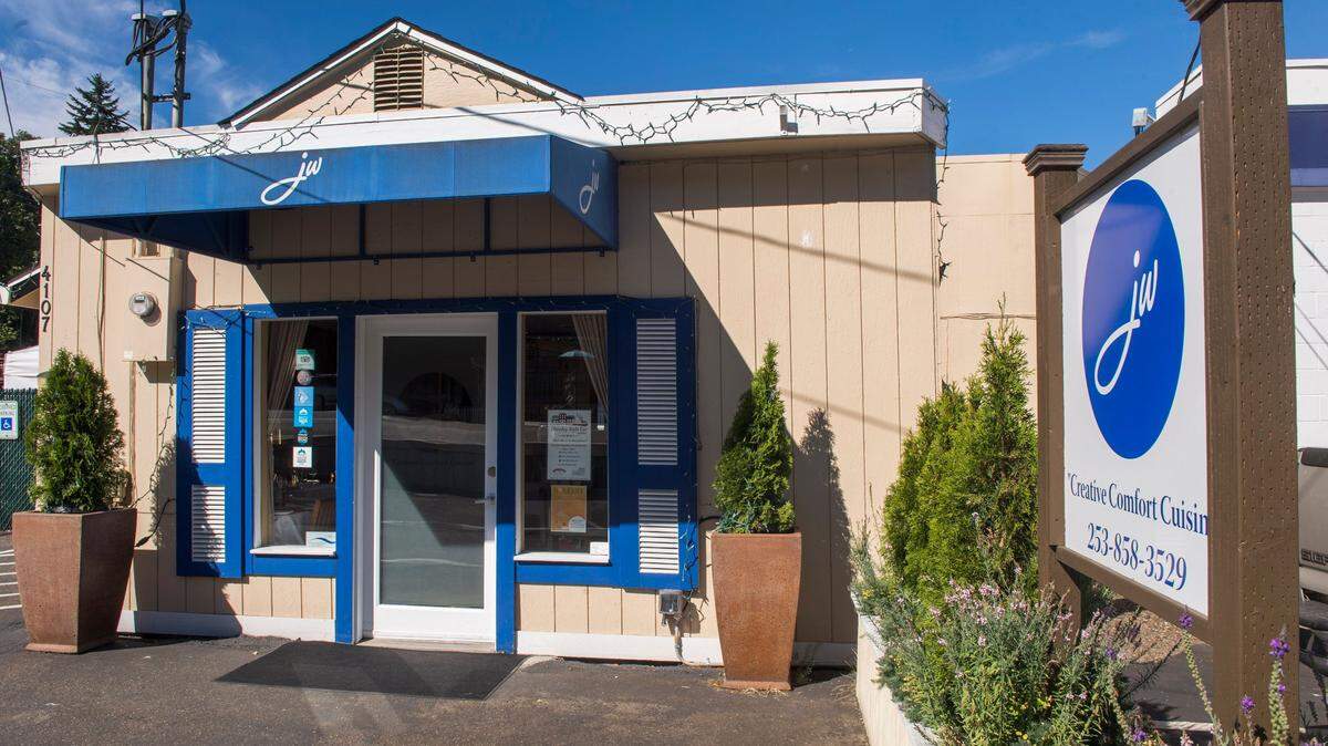 The sun-splashed exterior of intimate JW Restaurant in Gig Harbor on Friday, June 26, 2015.