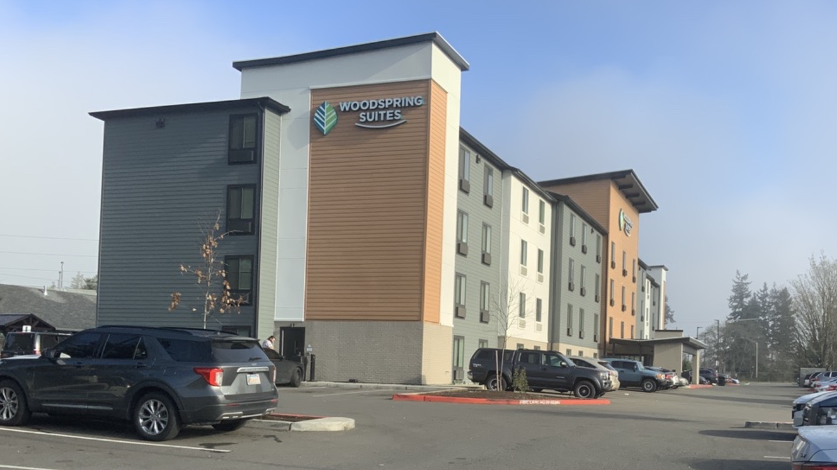WoodSpring Suites Tacoma-Lakewood, 11329 Pacific Hwy SW, in Lakewood, was constructed in 2020. Another WoodSpring Suites is planned behind the Tacoma Central shopping center near state Route 16.