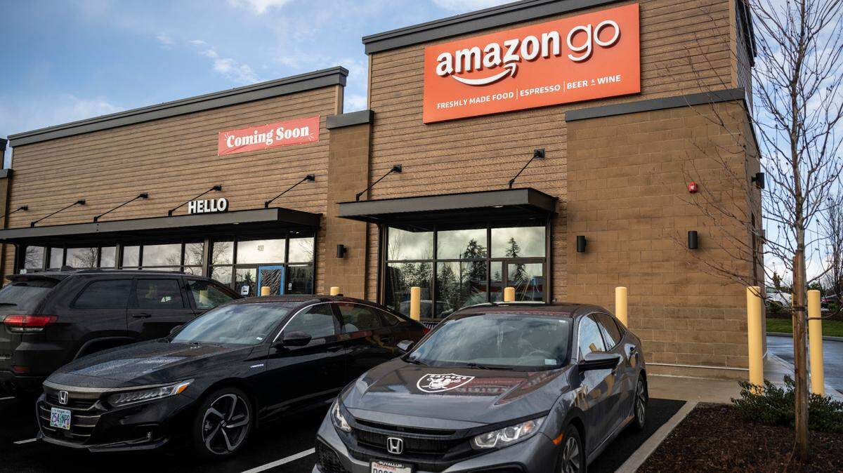 A new Amazon Go convenience store location will be opening soon at 17710 Canyon Road East in Frederickson, seen in February 2023. The retail giant has announced it is closing its Go stores.