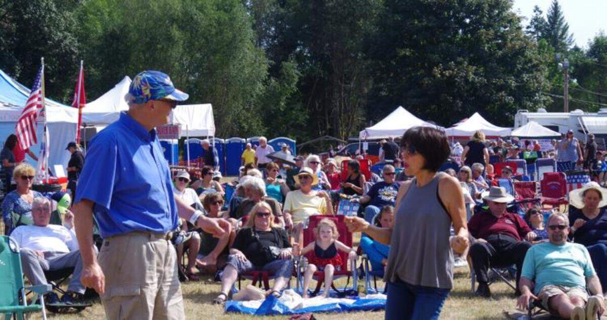 A couple dances at the 2017 Rockin Rhythm and Blues Event at the Gig Harbor Sportsman’s Club