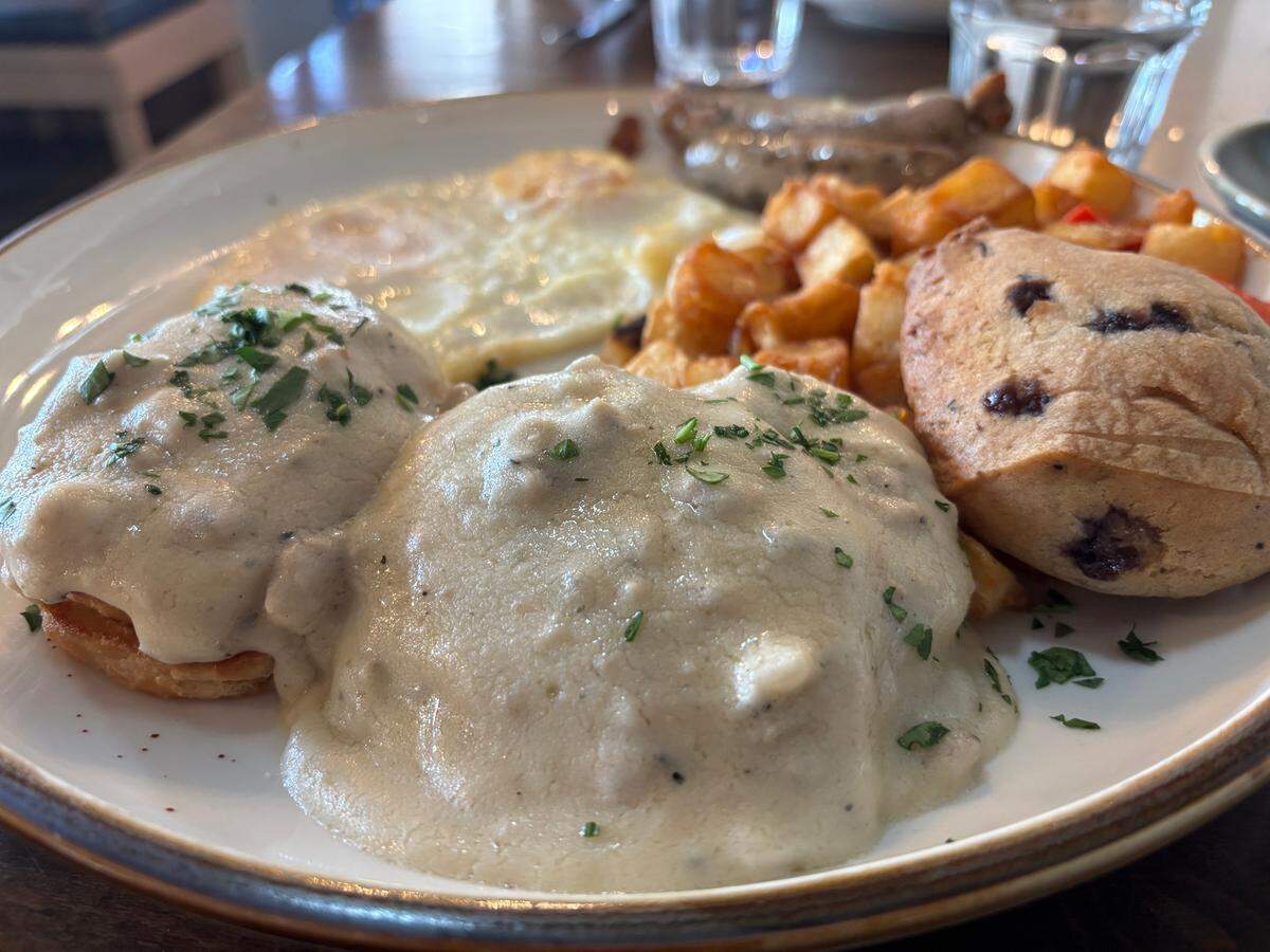 The biscuits and gravy breakfast at the Windmill Bistro in Sumner.