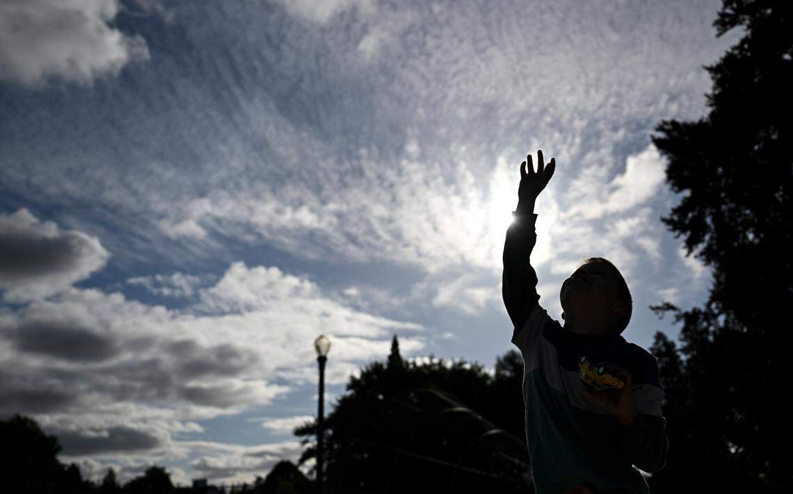 Max Luippold plays at Jefferson Park in Tacoma.