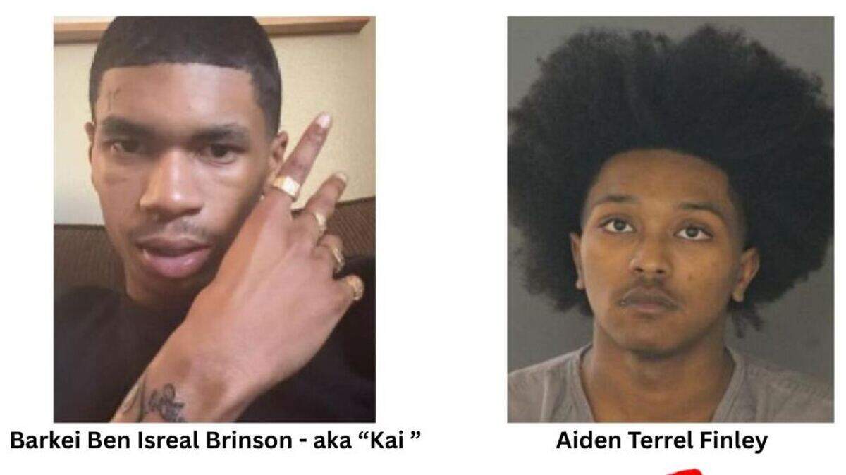 Barkei Ben Isreal Brinson, also known as “Kai”, and Aiden Terrel Finley are suspects for murder following a house party shooting on Jan. 1, 2026. It was the first homicide Tacoma Police responded to this year.