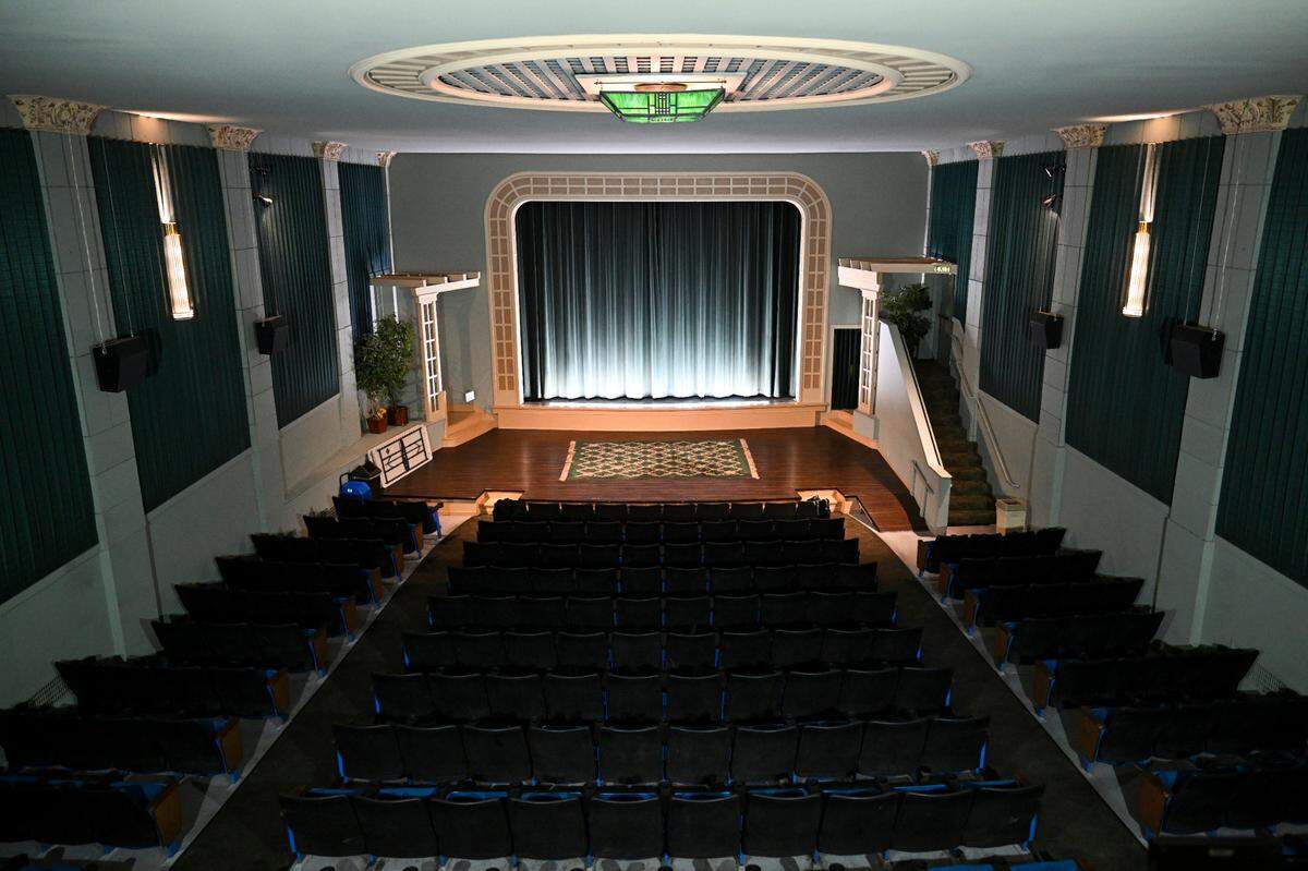 The arts and crafts garden style designed movie theater has many of the original touches at the Blue Mouse Theatre, Wednesday, Nov. 1, 2023, in Tacoma.