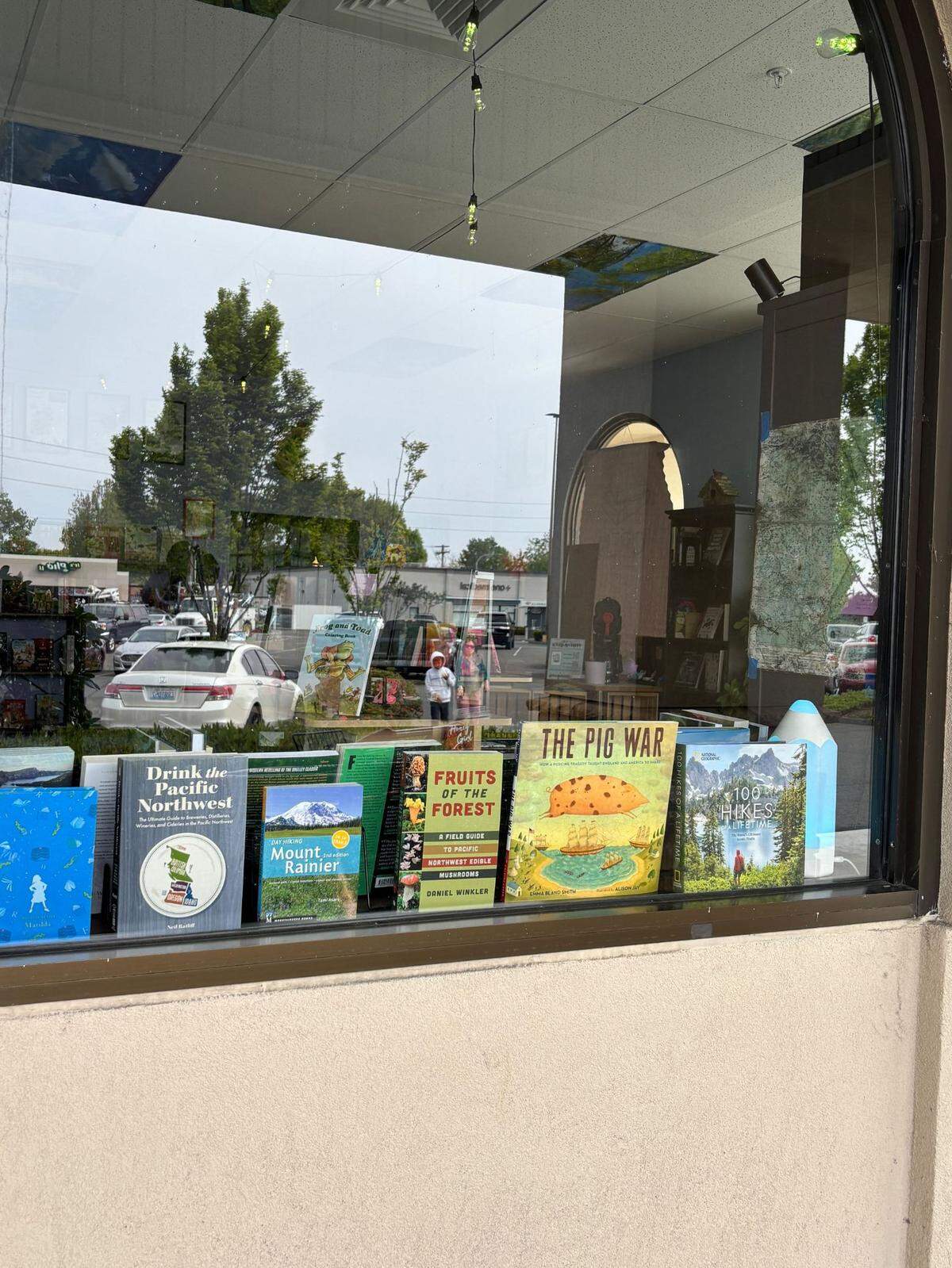 Books on display at the entrance to Bundok Books in Puyallup on May 8, 2025. The store launched a soft opening at the end of April and is one of three bookstores headed to Puyallup this year.