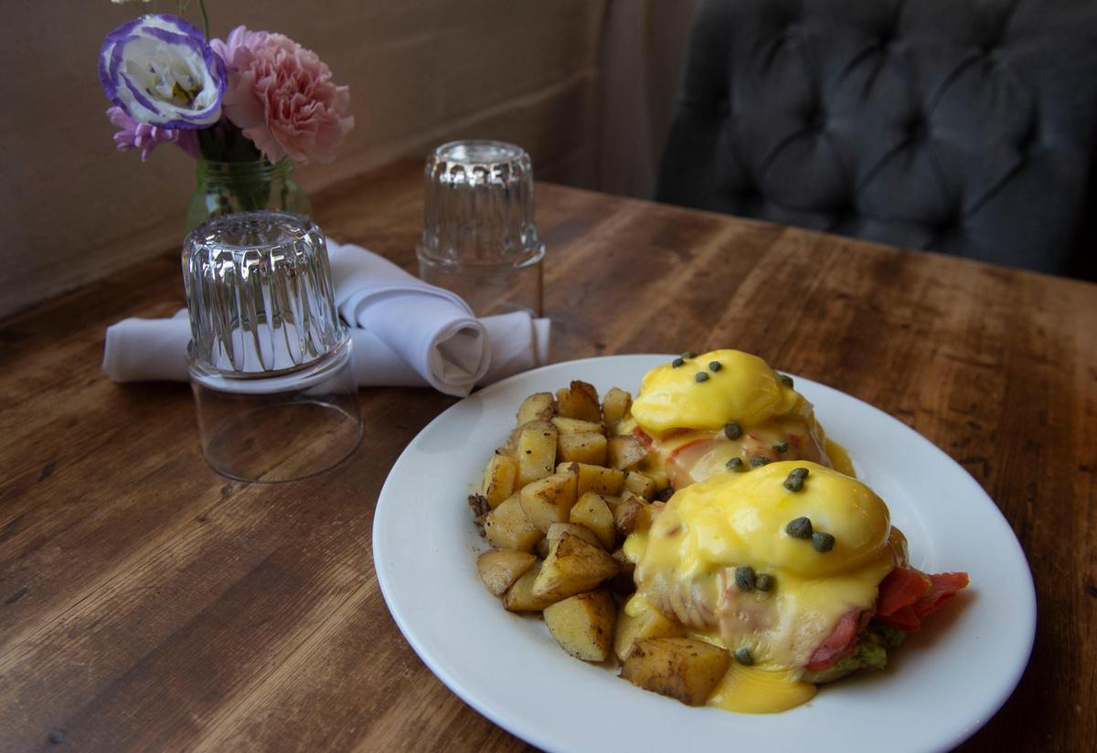 The nova benedict at Le Sel Bistro in Tacoma features cold smoked salmon and poached eggs. Photo taken on Aug. 5, 2021.