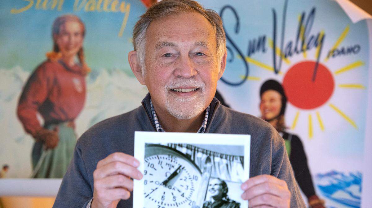 John Bechtholt has collected a museum’s worth of memorabilia celebrating Tacoma native Gretchen Fraser, the United States’ first Olympic skiing medal winner from the 1948 winter games. Bechthold is shown at his home in Fircrest, Washington, on Tuesday, Feb. 8, 2022.