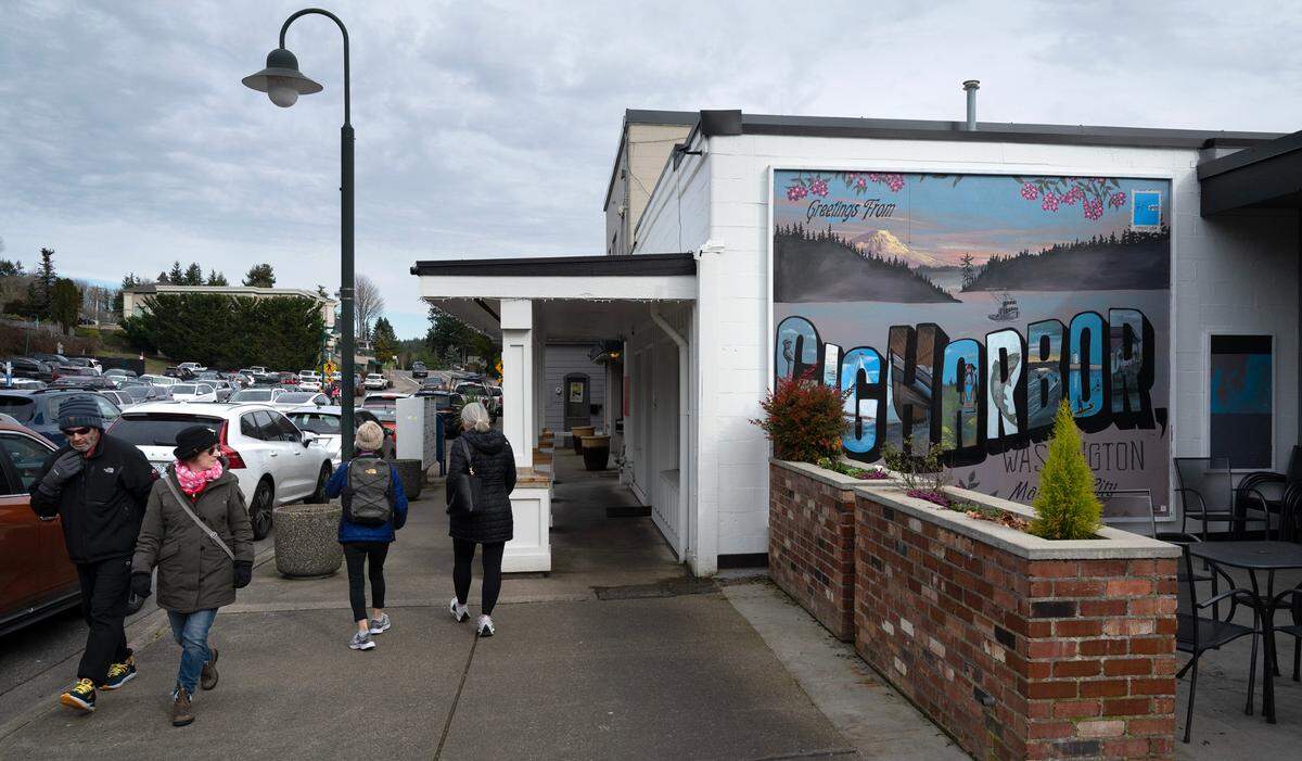 Downtown Gig Harbor, Washington, on Wednesday, Feb. 14, 2024.