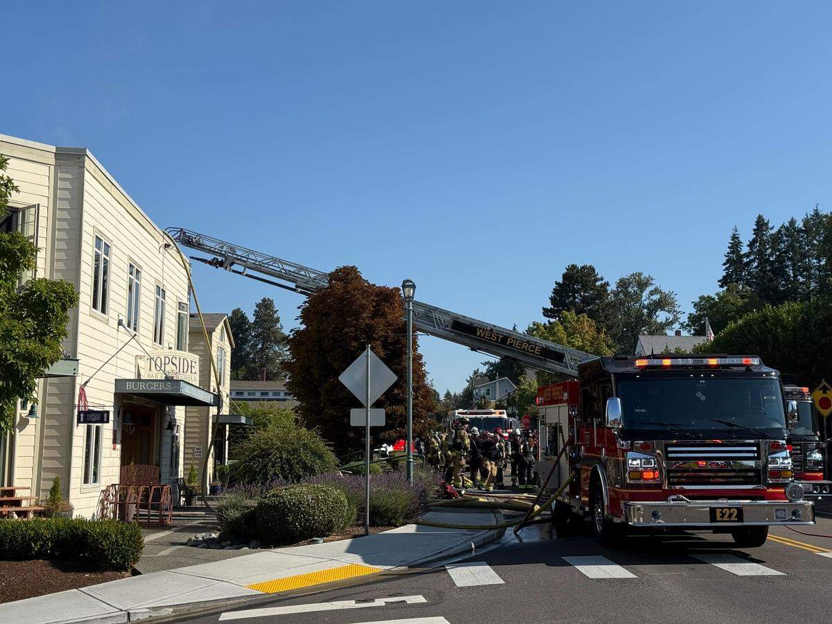 Crews from West Pierce Fire & Rescue responded to a fire at Topside Bar & Grill in Steilacoom around 10:30 a.m. on Sept. 23. It was largely contained to the kitchen and the area was clear before 1 p.m. that day.