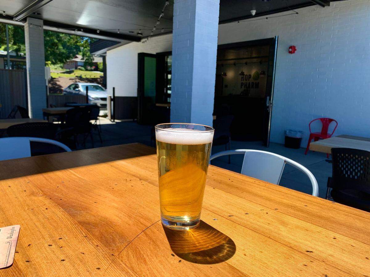 Hop Pharm opened a breezy taproom in Gig Harbor in 2021, featuring Pacific Northwest beers, ciders, seltzer and wine.