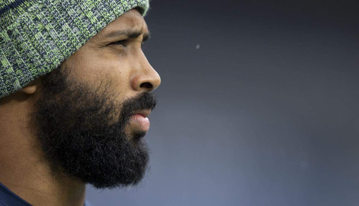 Seattle Seahawks safety Julian Love (20) walks out before the game against the Houston Texans at Lumen Field, on Monday, Oct. 20, 2025, in Seattle.
