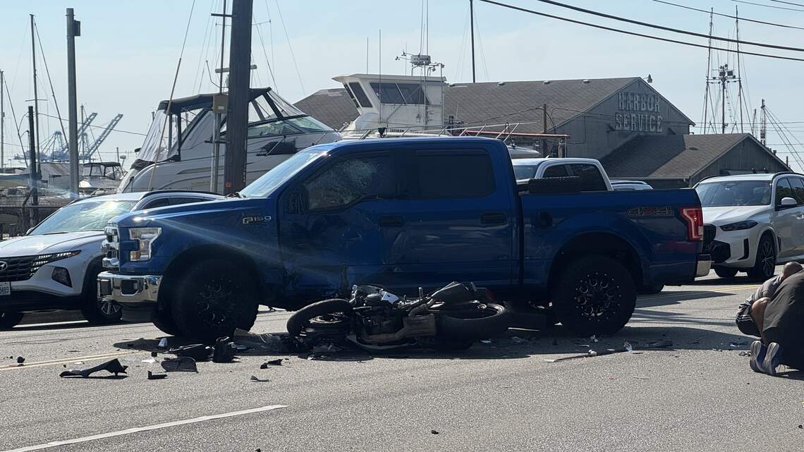One hospitalized after collision involving motorcycle in Tacoma