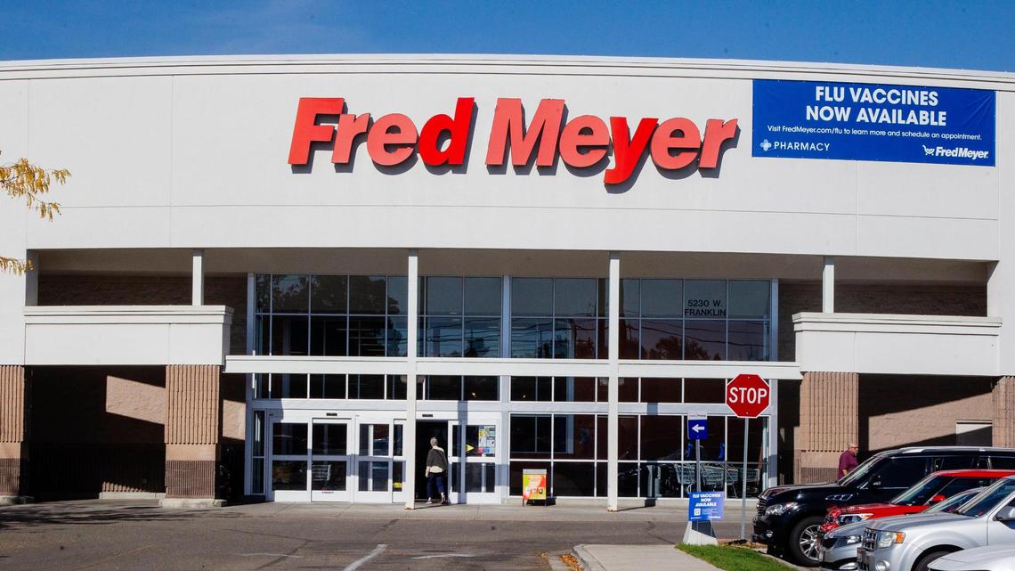 A Fred Meyer grocery store is located at 5230 W. Franklin St. in Boise. Fred Meyer and Kroger merged in 1998. Kroger says it plans to buy Idaho’s Albertsons chain.