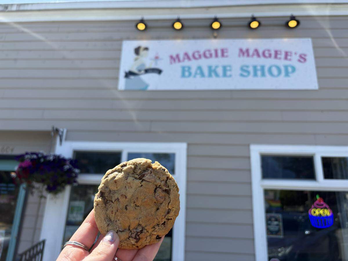 Maggie Magee’s in Fircrest always has vegan and gluten-free options available, like this chocolate chip cookie.