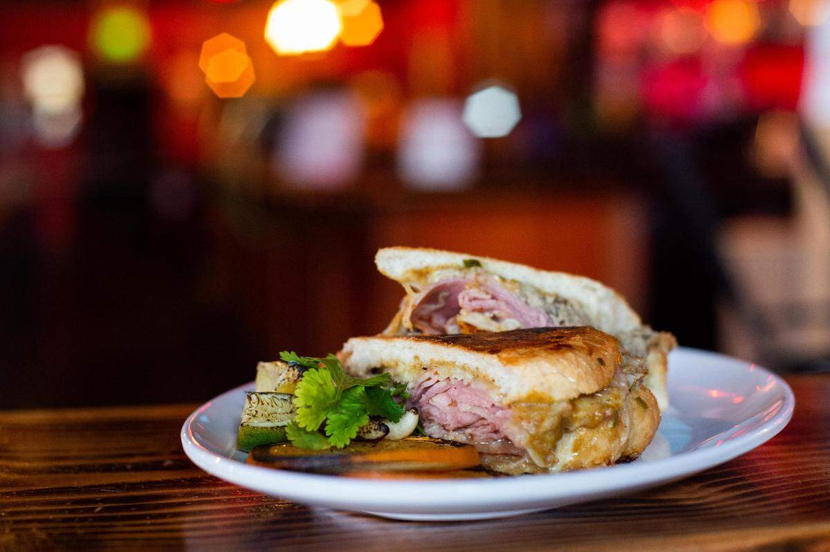 The Cantina Cuban sandwich at The Church Cantina in Tacoma, Wash., on Thursday, Feb. 18, 2021.