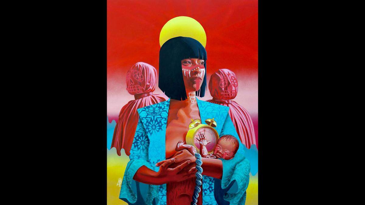 “Ghosts From The Past” by Gerardo Peña or Periko The Artist. Created to reflect generational trauma and curses, in June of 2022.