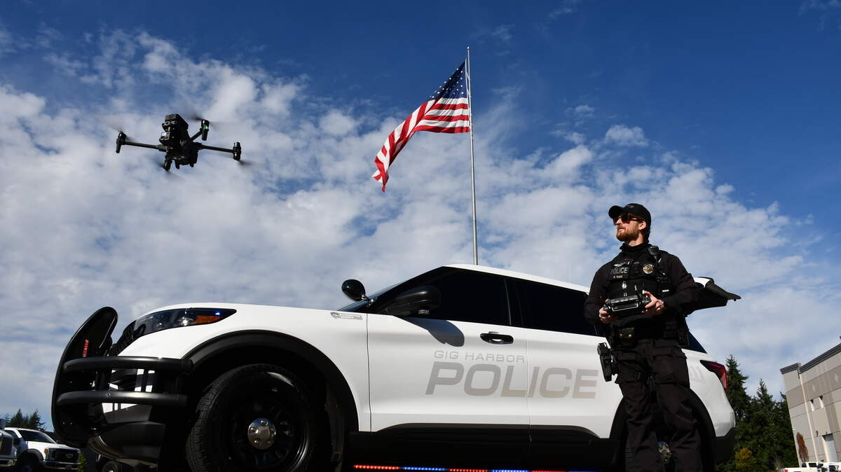 The Gig Harbor Police Department announced the launch of their new Drone Program in a city newsletter Wednesday, Oct. 22, 2025. A patrol vehicle equipped to carry the drone technology can be used to assist with search and rescue, suspect tracking and other uses.