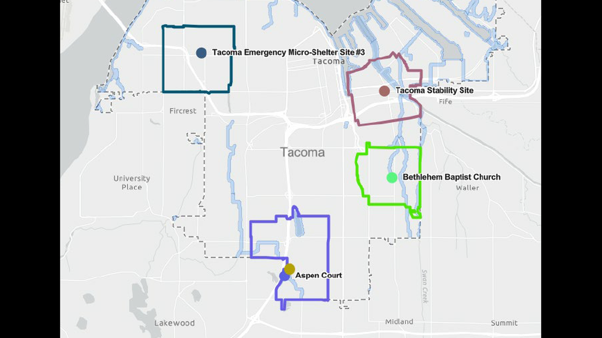 Locations prohibiting camping and personal storage in 2025