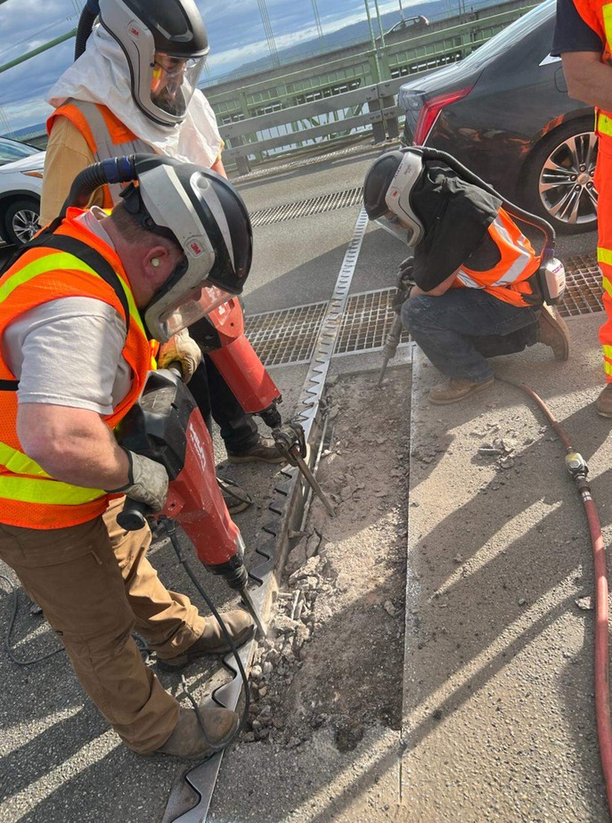 The Washington State Department of Transportation made emergency repairs on the westbound Tacoma Narrows Bridge on May 14, 2024.