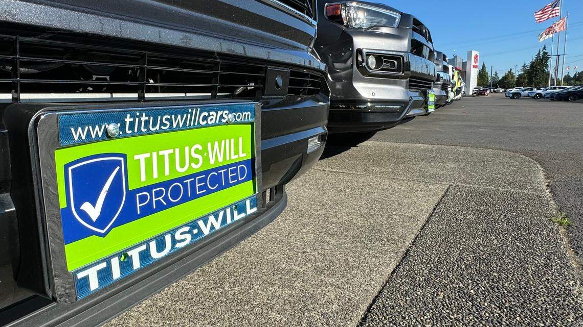 License-plate inserts that used to adorn new cars on Washington’s roads now stay with the dealer. After a law was passed in 2022, dealers have to issue durable temporary front and back plates.