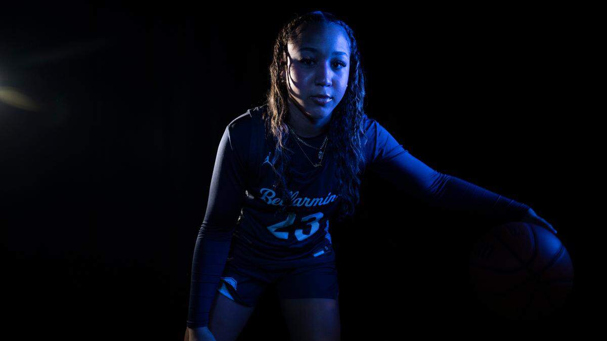 Bellarmine Prep’s Jada Travis poses for a portrait after being selected as The News Tribune’s 2023 All-Area basketball first team, at Silas High School, on Sunday, March 17, 2024 in Tacoma, Wash.