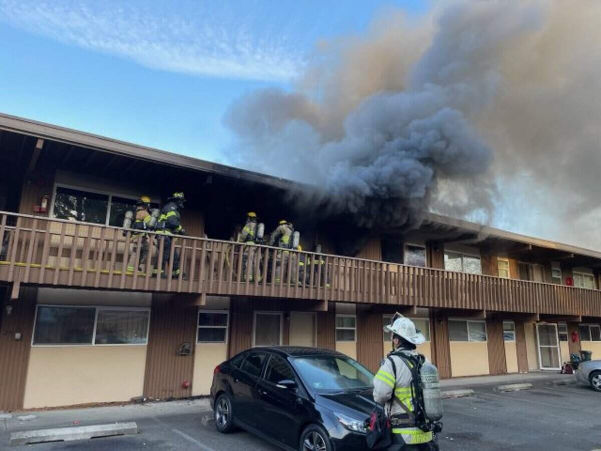 Over a dozen people were displaced following an apartment fire in Tacoma at 7 p.m. Wednesday night.
