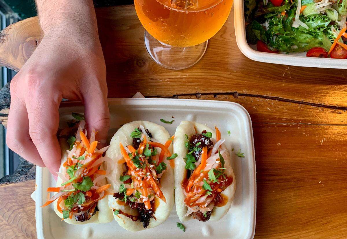 Cider & Cedar moved to a bigger, brighter location in 2023, adding highly snackable bao, the dough made in-house by chef Chris Chun, to the collection of mostly PNW-made heirloom ciders.