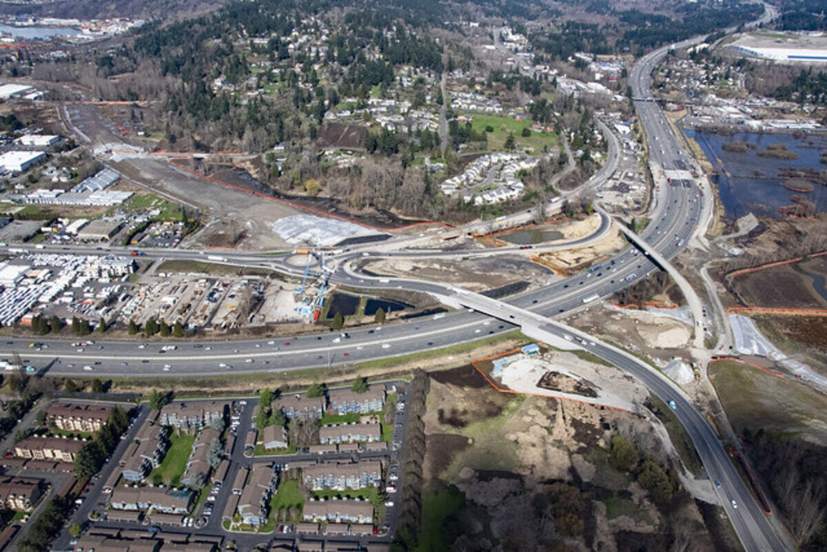 SR 167 construction progress in March 2025.