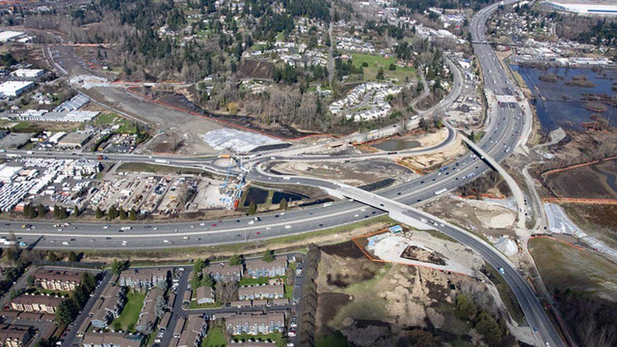 SR 167 construction progress in March 2025.