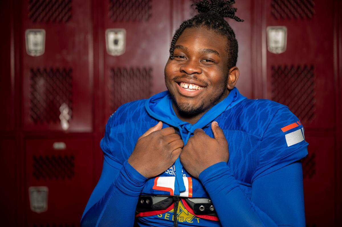 Graham-Kapowsin’s Jalen Davenport photographed at Mount Tahoma High School on Monday, Dec. 20, 2021.