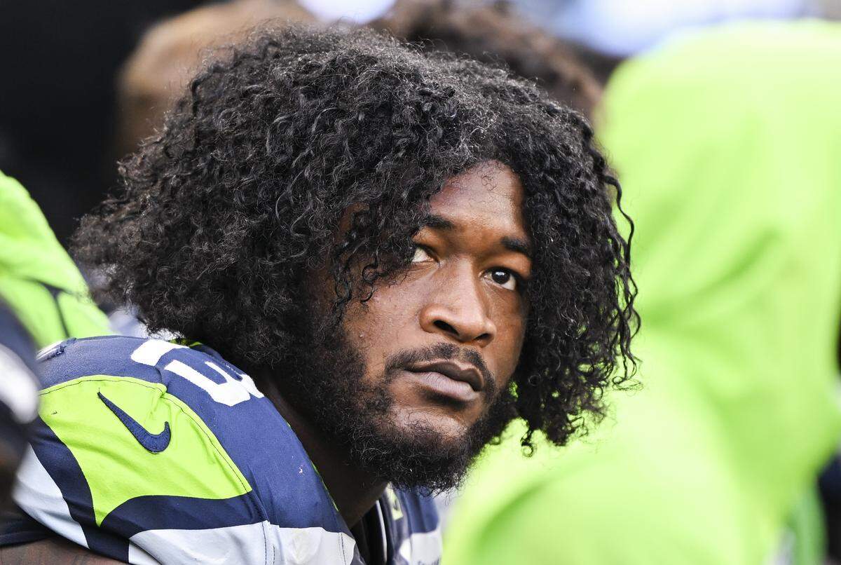Seattle Seahawks linebacker Ernest Jones (13) looks on during the fourth quarter of the game against the New Orleans Saints at Lumen Field, on Sunday, Sept. 21, 2025 in Seattle.