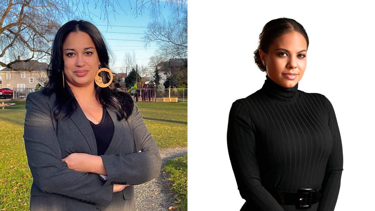 Latasha Palmer, pictured left, and Jessica Johnston, right, are running for the at-large Position 6 seat on Tacoma’s City Council in the November 2025 election.