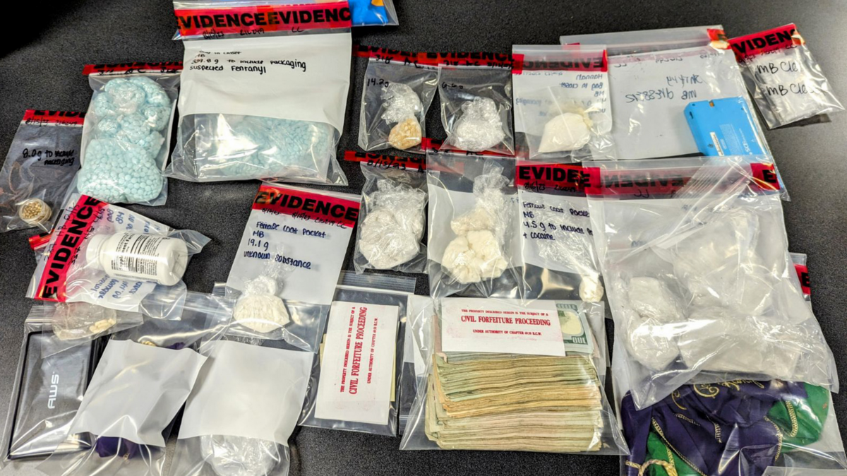 Tacoma police say they found more than a pound of fentanyl and close to a pound of cocaine at a Hilltop home, Aug. 15, 2023.