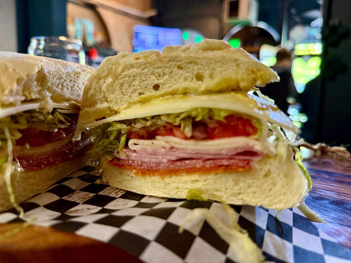 Odd Otter Brewing Co. in downtown Tacoma opened an in-house restaurant (on a permanently parked food truck) in April. The menu includes this Italian sub plus other cold and grilled sandwiches, charcuterie and potato salad.