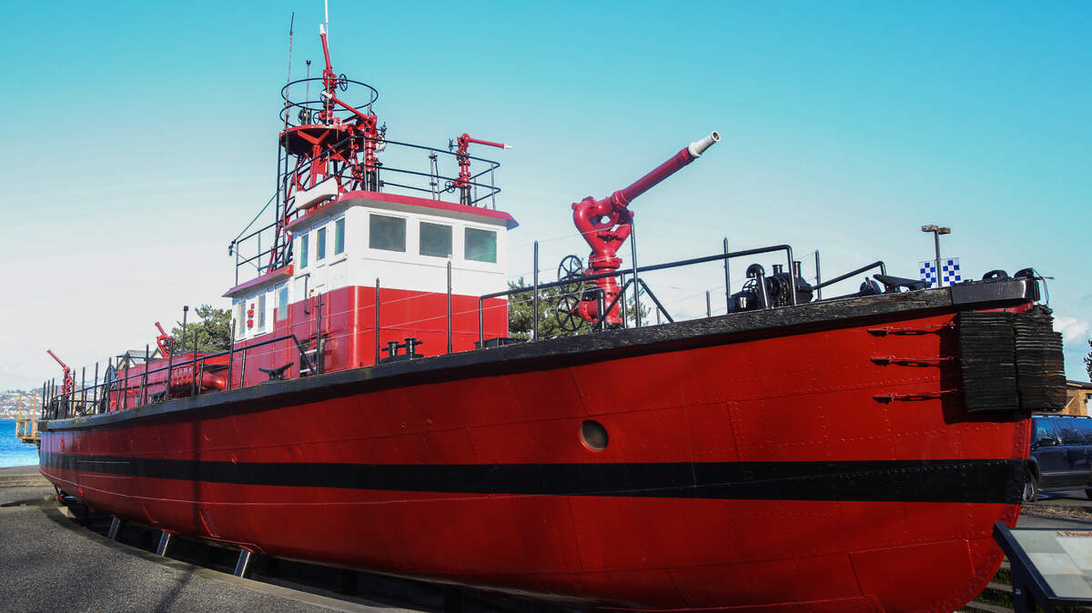 Tacoma’s historic Fireboat No. 1 served Tacoma for nearly six decades. When it was built, the 97-foot-long vessel was one of the most modern in the nation, boasting seven water cannons, which according to News Tribune archives had the capacity to pump 10,000 gallons of water per minute. The vessel has been displayed along Ruston Way since it was retired in 1983. Photo taken Friday, March 15, 2014.