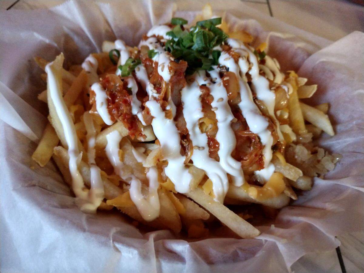 Kimchi fries from Takos Koreanos.