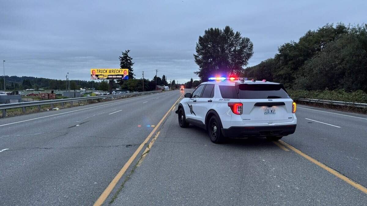 A pedestrian died after a pickup truck struck them in Puyallup on August 20, 2025.