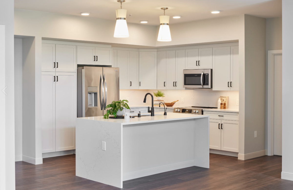 Rendering of a sample kitchen in Heron’s Key Phase II.