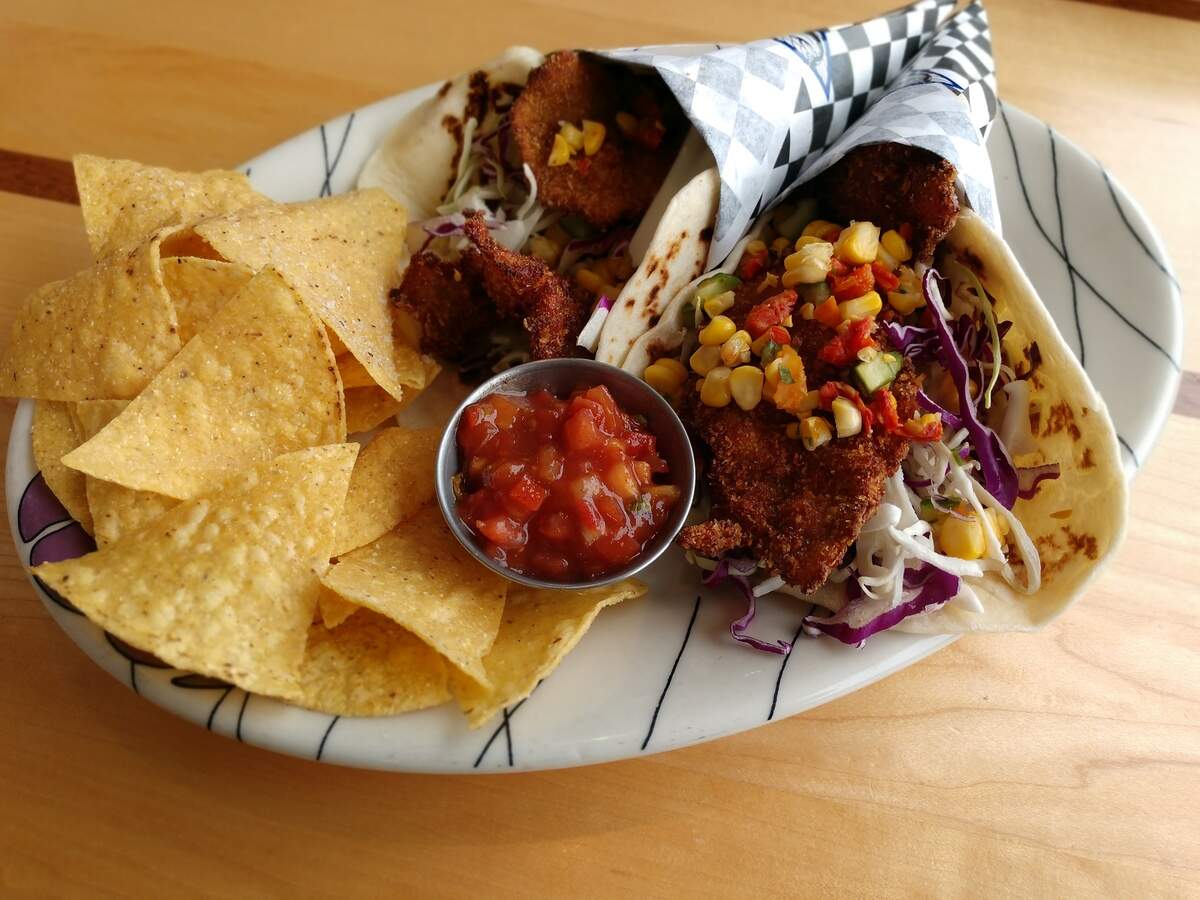 Oyster tacos from Anthony’s Restaurants.